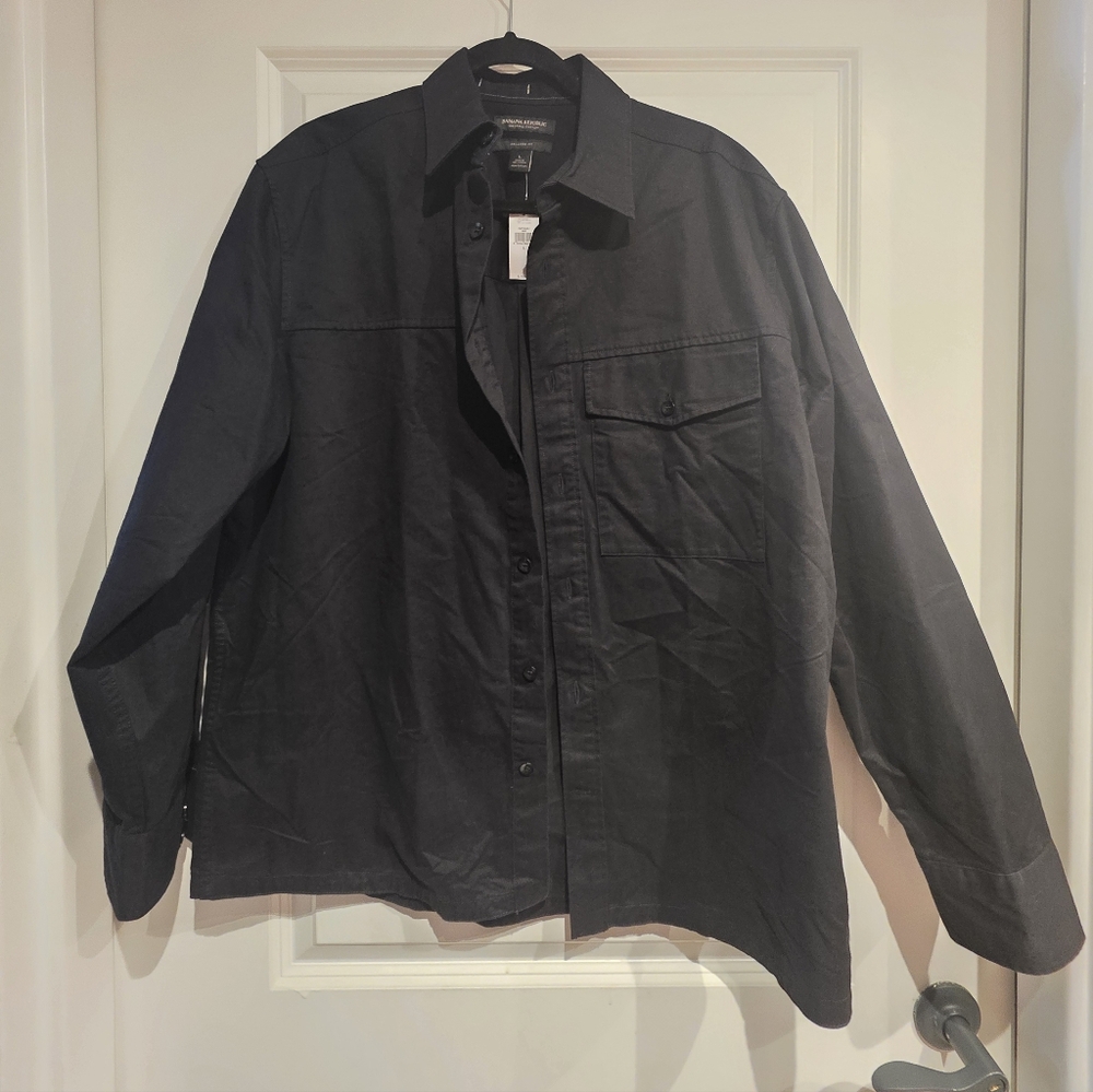 Mens Banana Republic Relaxed Organic Cotton Expedition Shirt, Large, New W/ Tags